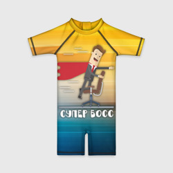 Детский купальный костюм 3D Супер босс