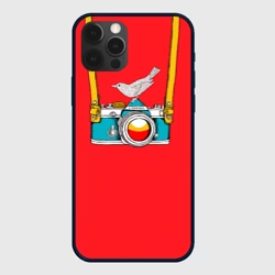 Чехол для iPhone 12 Pro Фотоаппарат с птичкой