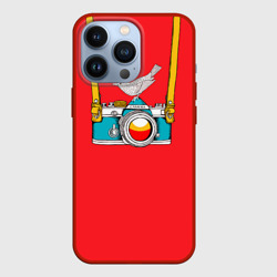 Чехол для iPhone 13 Pro Фотоаппарат с птичкой