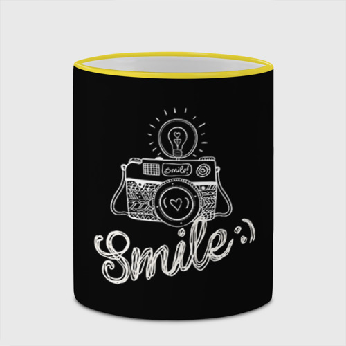 Кружка с полной запечаткой Smile, цвет Кант желтый - фото 4