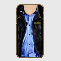 Чехол для iPhone XS Max матовый Форма security