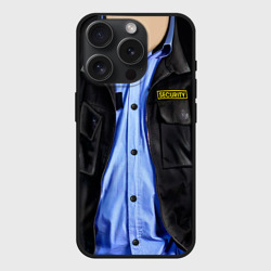 Чехол силиконовый для Apple iPhone 15 Pro Мax матовый Форма security