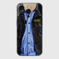 Чехол для iPhone 15 Pro Max силиконовый с защитой камеры Форма security