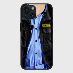 Чехол силиконовый для Apple iPhone 15 матовый Форма security