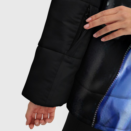 Женская зимняя куртка Oversize Форма security, цвет красный - фото 6