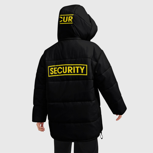 Женская зимняя куртка Oversize Форма security, цвет черный - фото 4