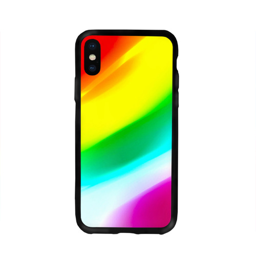 Чехол для Apple iPhone X силиконовый глянцевый Радуга Фото 01 Чехол для Apple iPhone X силиконовый глянцевый Радуга Фото 01