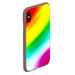 Чехол для iPhone XS Max матовый Радуга - фото 2