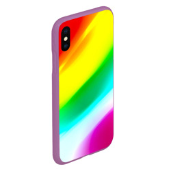 Чехол для iPhone XS Max матовый Радуга - фото 2