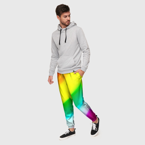 Мужские брюки 3D Радуга, цвет 3D печать - фото 3