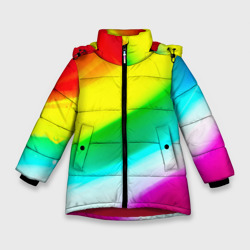 Зимняя куртка для девочек 3D Радуга