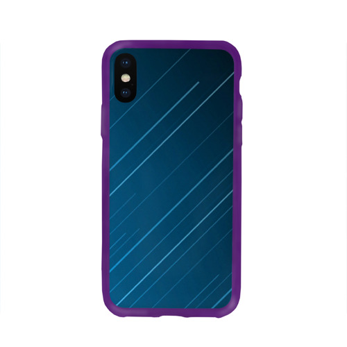 Чехол для Apple iPhone X силиконовый глянцевый Lines Фото 01 Чехол для Apple iPhone X силиконовый глянцевый Lines Фото 01
