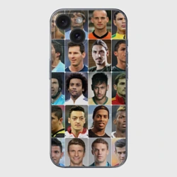 Чехол для iPhone 15 силиконовый с защитой камеры Лучшие футболисты