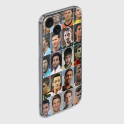 Чехол для iPhone 15 силиконовый с защитой камеры Лучшие футболисты - фото 2