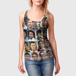 Женская майка 3D Лучшие футболисты - фото 2