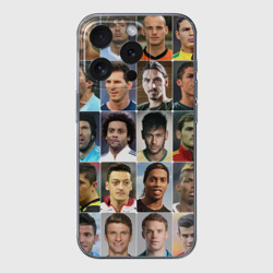 Чехол для iPhone 15 Pro Max силиконовый с защитой камеры Лучшие футболисты