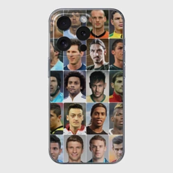 Чехол для iPhone 15 Pro силиконовый с защитой камеры Лучшие футболисты