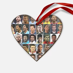 Деревянная игрушка Сердце Лучшие футболисты