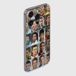 Чехол для iPhone 15 Pro силиконовый с защитой камеры Лучшие футболисты - фото 2