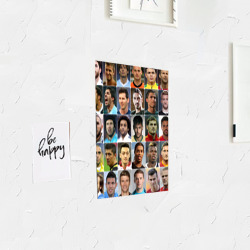 Постер с принтом Лучшие футболисты для любого человека, вид спереди №3. Цвет основы: белый