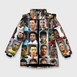 Зимняя куртка для девочек 3D Лучшие футболисты