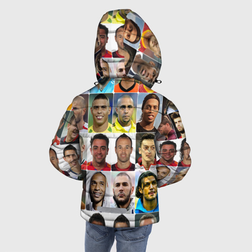 Зимняя куртка для мальчиков 3D Лучшие футболисты, цвет светло-серый - фото 4