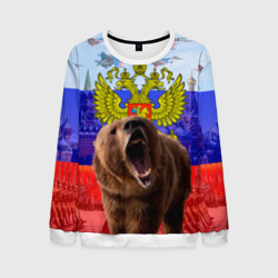 Мужской свитшот 3D Русский медведь и герб