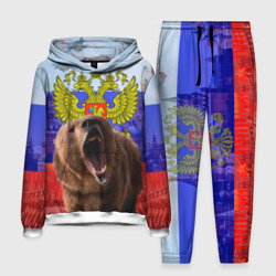 Мужской костюм с толстовкой 3D Русский медведь и герб