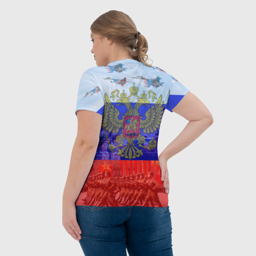 Женская футболка 3D Русский медведь и герб - фото 7
