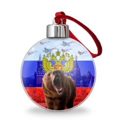 Ёлочный шар Русский медведь и герб