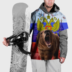 Накидка на куртку 3D Русский медведь и герб