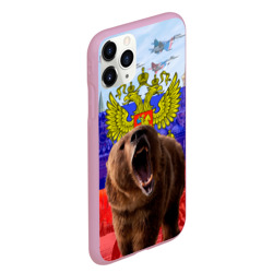 Чехол для iPhone 11 Pro Max матовый Русский медведь и герб - фото 2