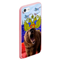 Чехол для iPhone 5/5S матовый Русский медведь и герб - фото 2