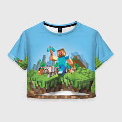 Женская футболка Crop-top 3D Minecraft