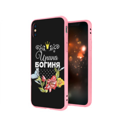 Чехол для iPhone X матовый Богиня Ирина - фото 2