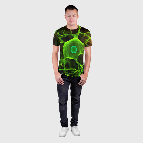 Мужская футболка 3D Slim Нейрон, цвет 3D печать - фото 4