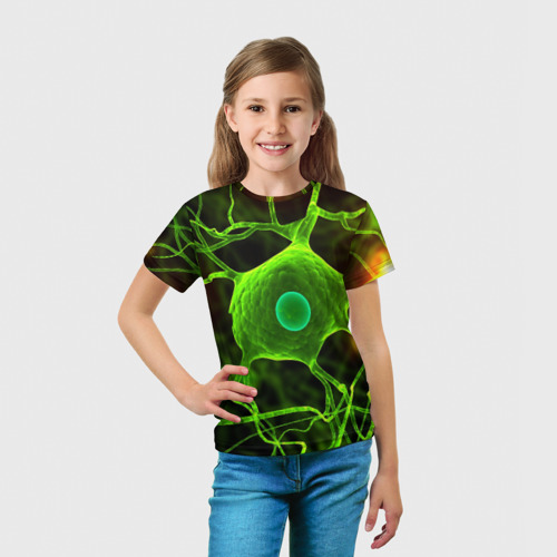 Детская футболка 3D Нейрон, цвет 3D печать - фото 5