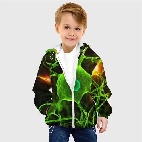 Детская куртка 3D Нейрон, цвет белый - фото 3