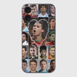 Чехол для iPhone 16 силиконовый с защитой камеры Криштиану Роналду - лучший