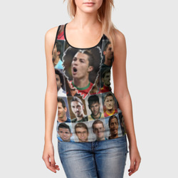 Женская майка 3D Криштиану Роналду - лучший - фото 2