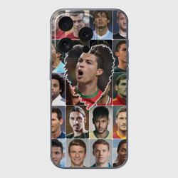 Чехол для iPhone 15 Pro Max силиконовый с защитой камеры Криштиану Роналду - лучший