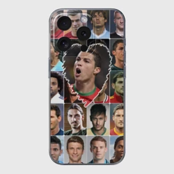 Чехол для iPhone 15 Pro силиконовый с защитой камеры Криштиану Роналду - лучший
