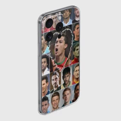 Чехол для iPhone 15 Pro силиконовый с защитой камеры Криштиану Роналду - лучший - фото 2