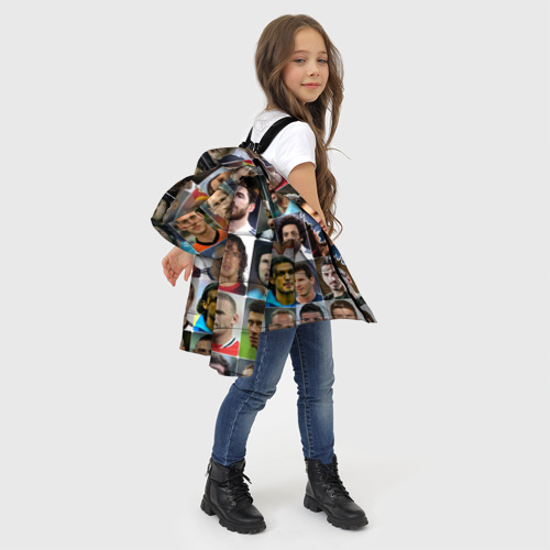 Зимняя куртка для девочек 3D Лионель Месси - лучший, цвет черный - фото 6
