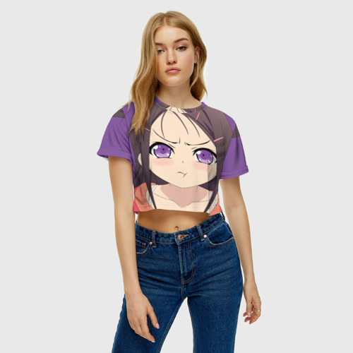 Женская футболка Crop-top 3D Sharlotte, цвет 3D печать - фото 4