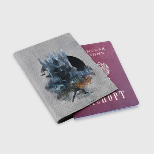 Обложка для паспорта матовая кожа Wild Hunt, цвет черный - фото 3