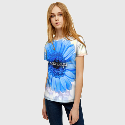 Женская футболка 3D с принтом Александра, фото на моделе #1