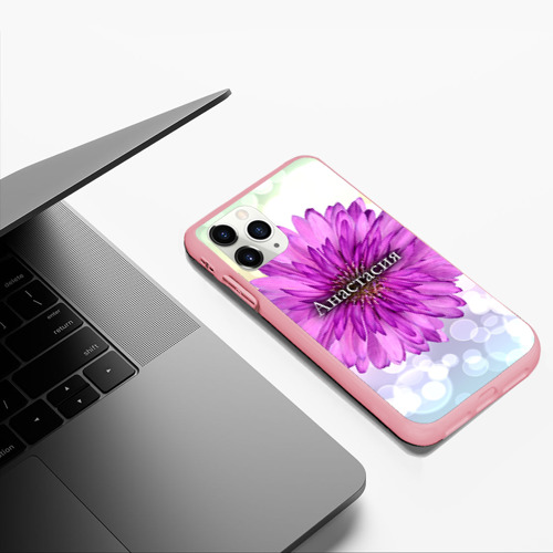 Чехол для iPhone 11 Pro Max матовый Анастасия, цвет баблгам - фото 5