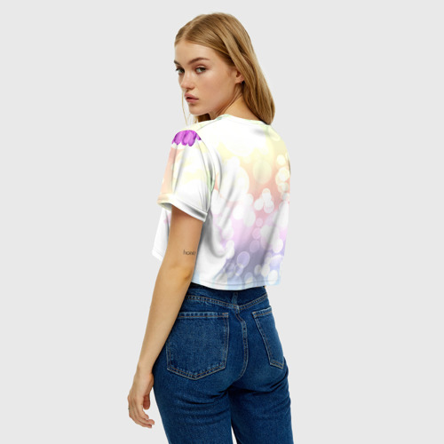 Женская футболка Crop-top 3D Ирина, цвет 3D печать - фото 5