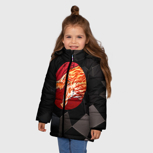 Зимняя куртка для девочек 3D Howl, цвет светло-серый - фото 3